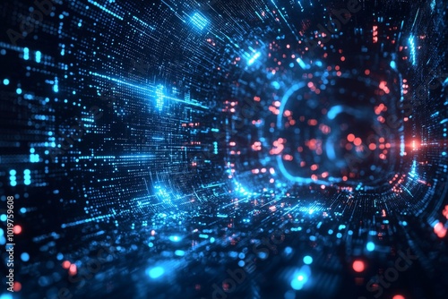 Digital Technology background of data and network
