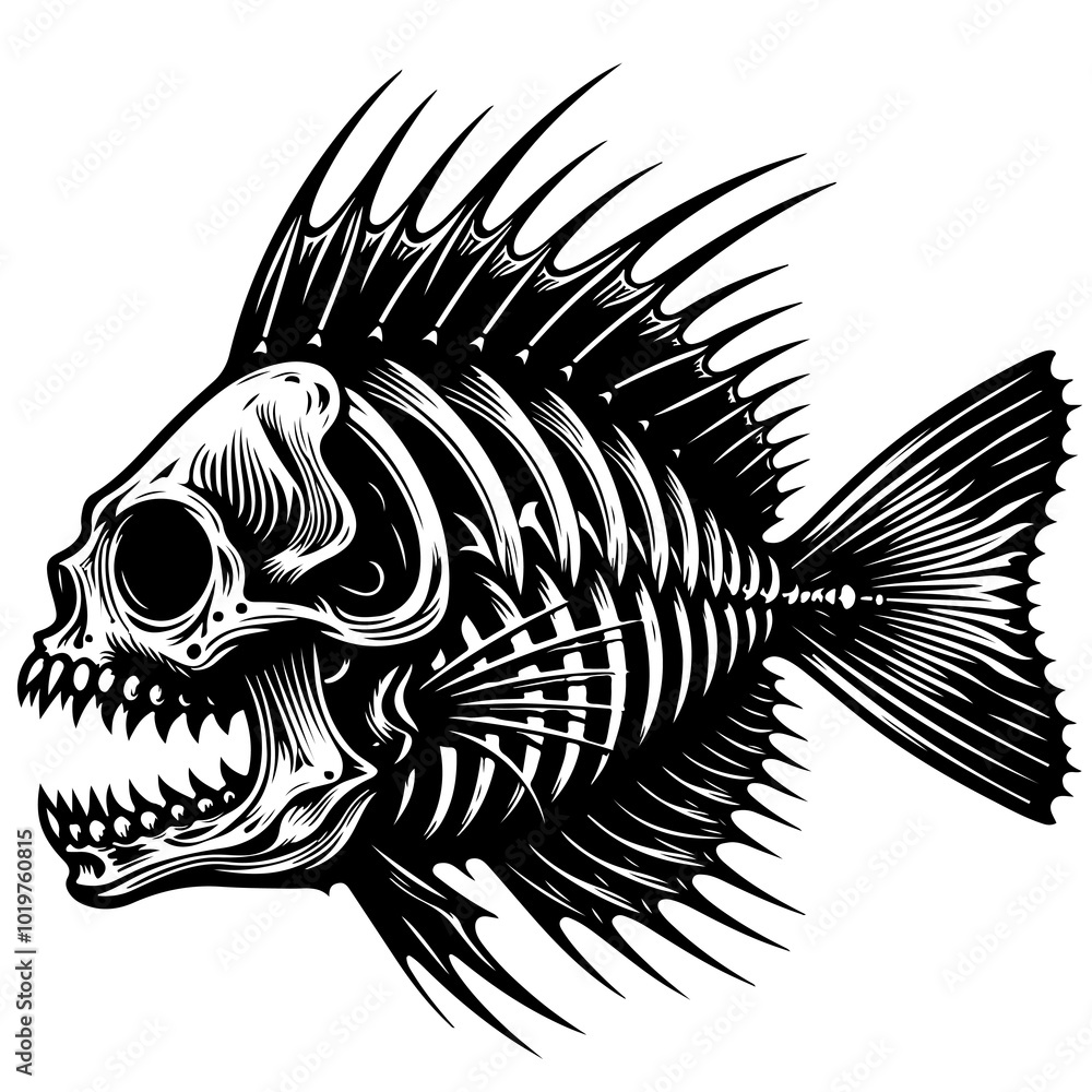 png silhouette skull skeleton fish icon logo illustration, transarent background png silhouette skull skeleton fish icon logo illustration, transarent background