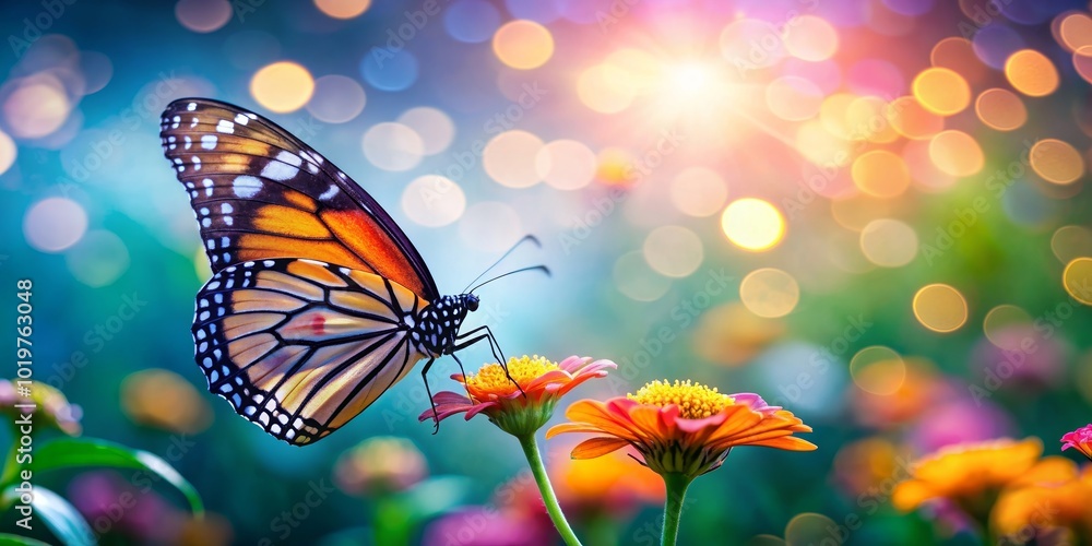 Colorful butterfly resting on flower with glowing bokeh background, butterfly, colorful, flower, nature, wildlife, insect Colorful butterfly resting on flower with glowing bokeh background, butterfly, colorful, flower, nature, wildlife, insect