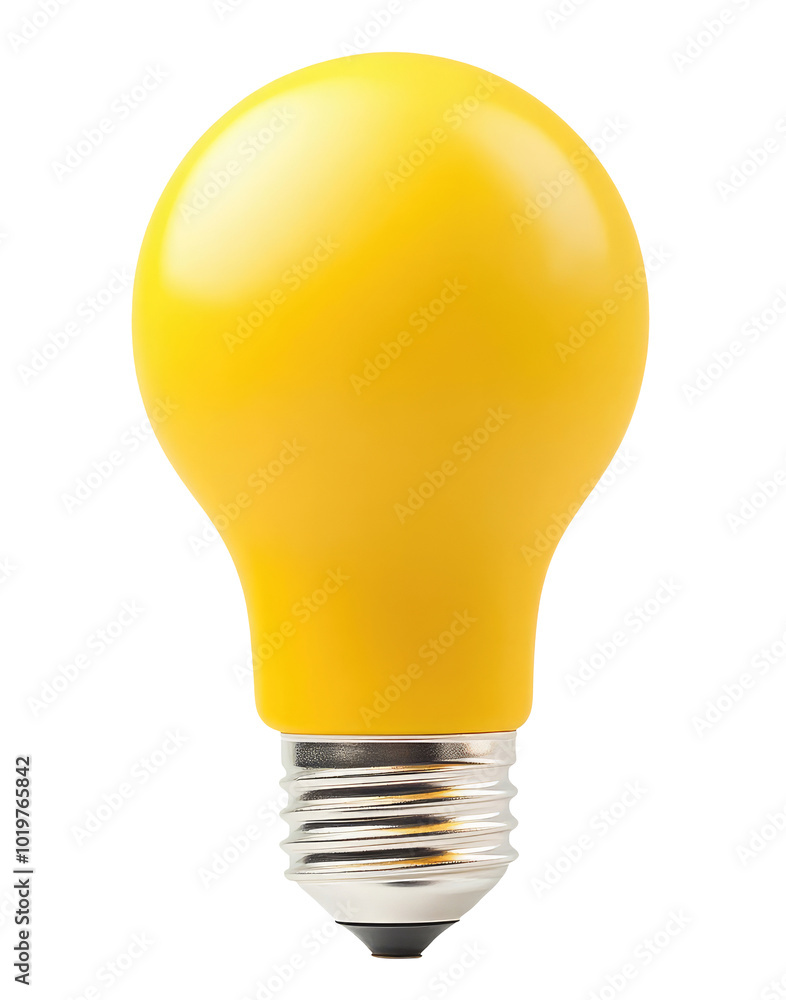 Yellow light bulb isolated on transparent background Yellow light bulb isolated on transparent background