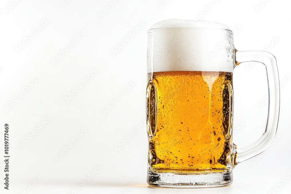 Glass of beer on white background. Glass of beer on white background.