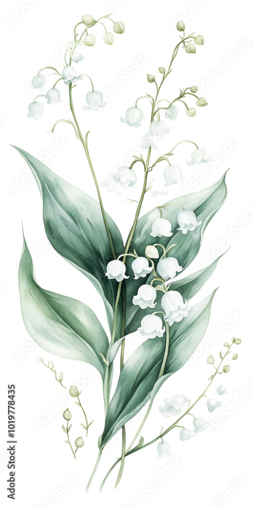 Obraz premium Lily flowers watercolor isolated transparent, Generative AI