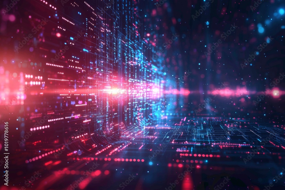 Digital Technology background of data and network Digital Technology background of data and network