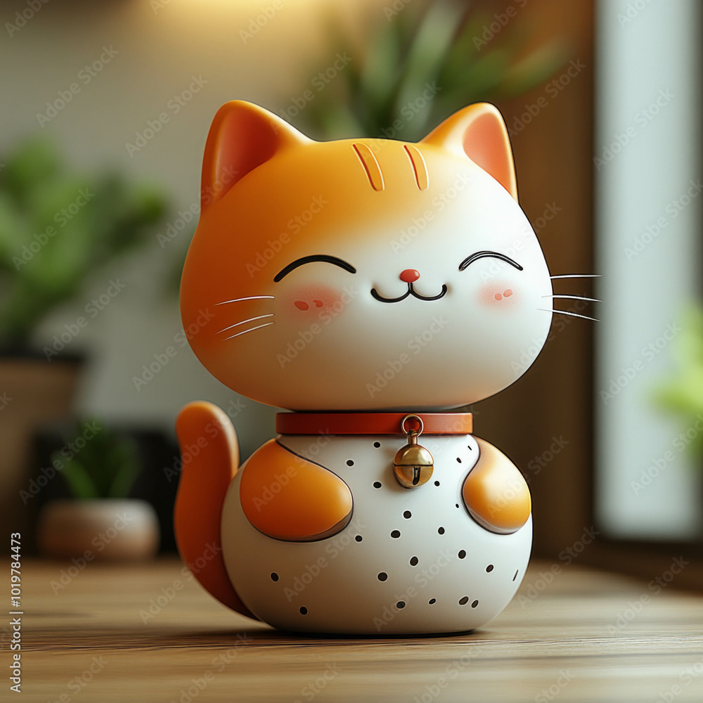 Charming 3D cartoon cat character designed with bright colors, AI generative.. Charming 3D cartoon cat character designed with bright colors, AI generative..