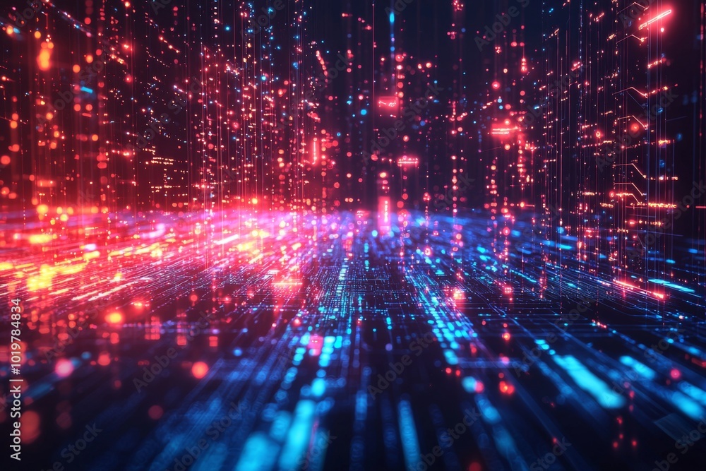 Digital Technology background of data and network Digital Technology background of data and network