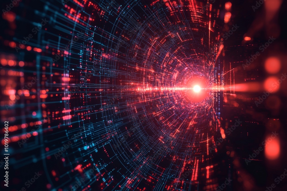 Obraz premium Digital Technology background of data and network