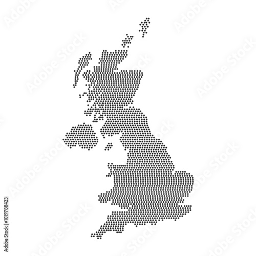 map of uk United Kingdom dotted vector design