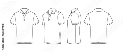 polo golf shirt template vector design