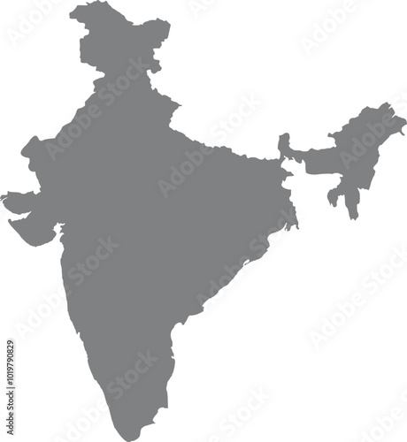 map of India grey vector design