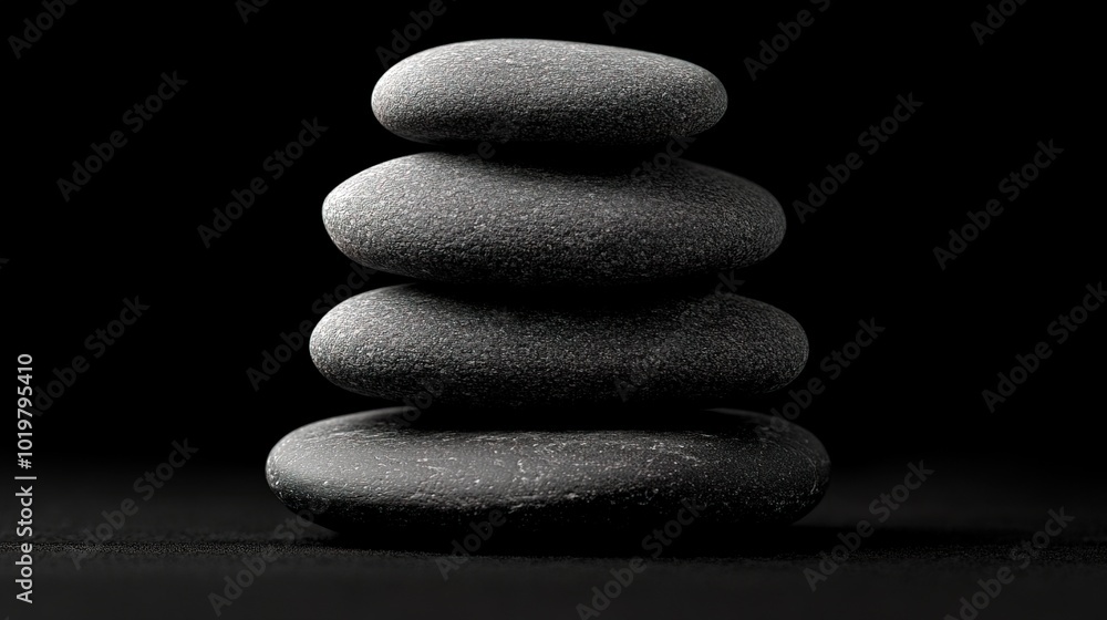Stacked zen stones meditation and concentration Stacked zen stones meditation and concentration