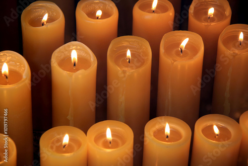 Candles at Ganwolam Hermitage near Seosan-si, Korea 