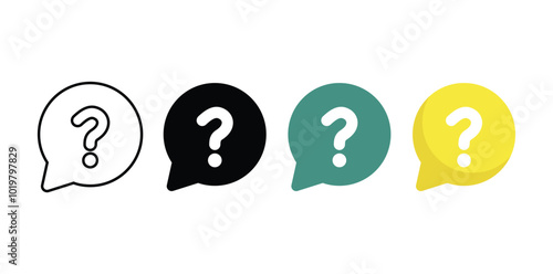 question mark icon set