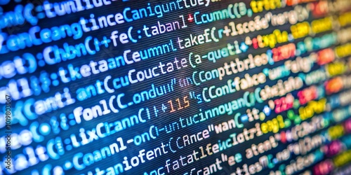 Close up view of HTML code with tags and syntax highlighting, HTML, code, programming, web development, syntax, markup