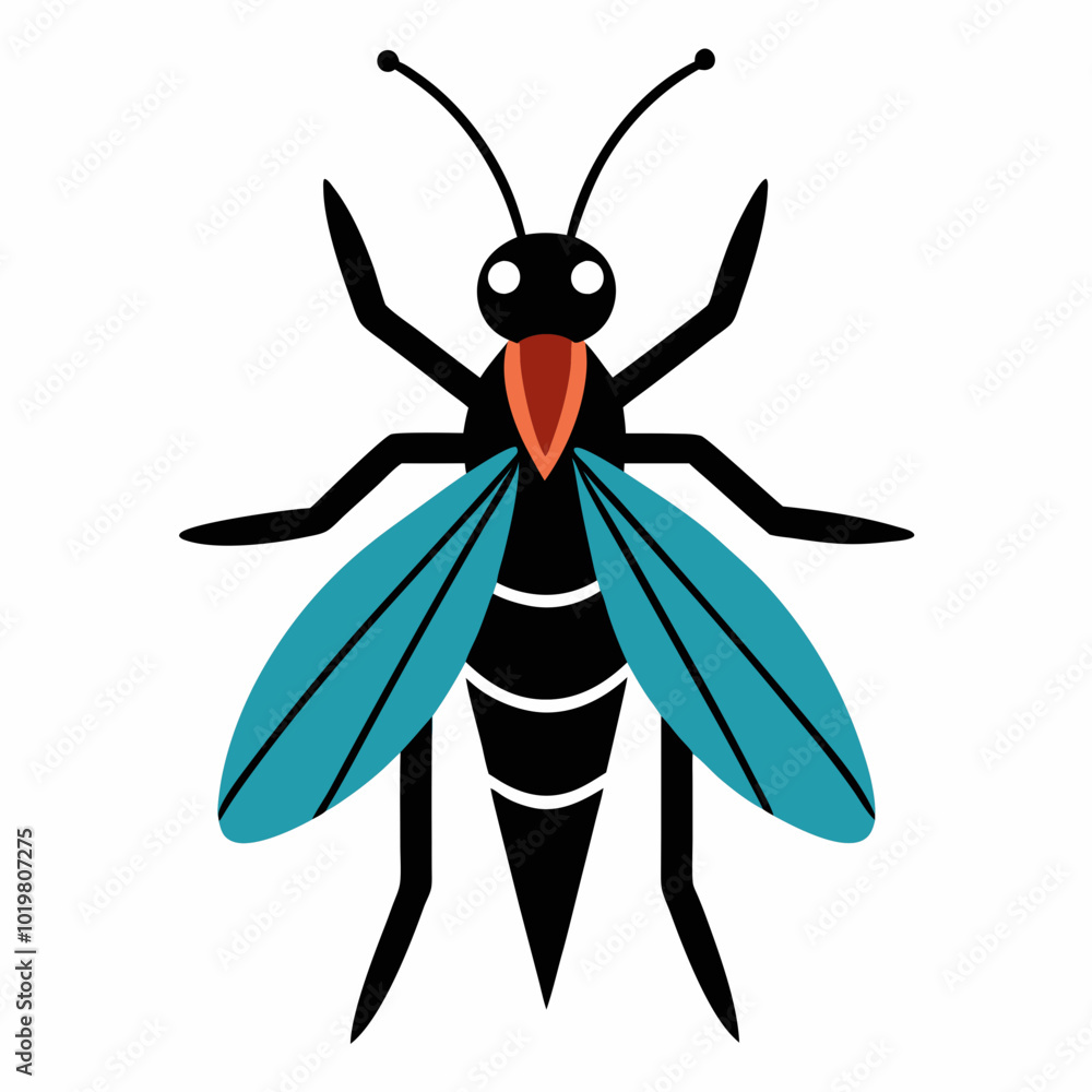 Stonefly creative vector design on a white background Stonefly creative vector design on a white background