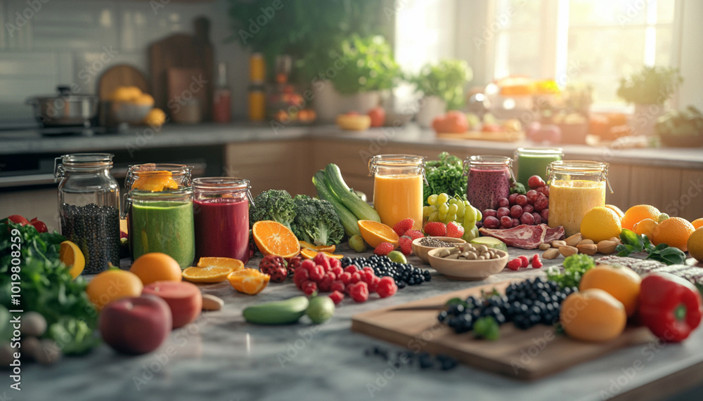 fruits and vegetables in the kitchen fruits and vegetables in the kitchen