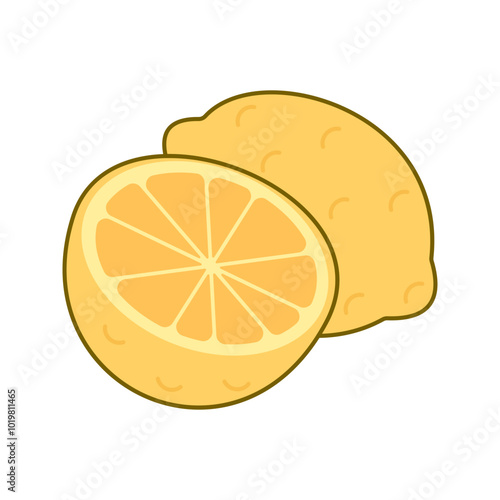 Lemon Slices Icon Illustration