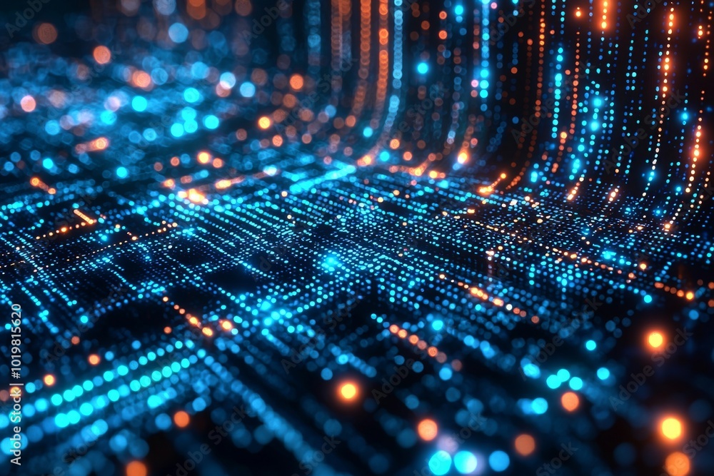 Digital Technology background of data and network Digital Technology background of data and network