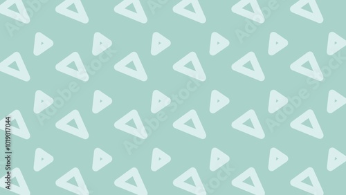 Pastel Geometric Triangles Pattern on Mint Green