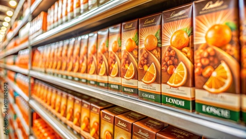 Tablets of Lindt Excellence chocolate with orange flavor displayed on supermarket shelf , Lindt Excellence, chocolate, orange photo