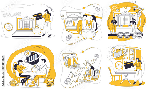 Credit score vector illustration. In technological symphony, credit scores are melodic notes financial prosperity Examining credit score is akin to peering into crystal ball financial fortune