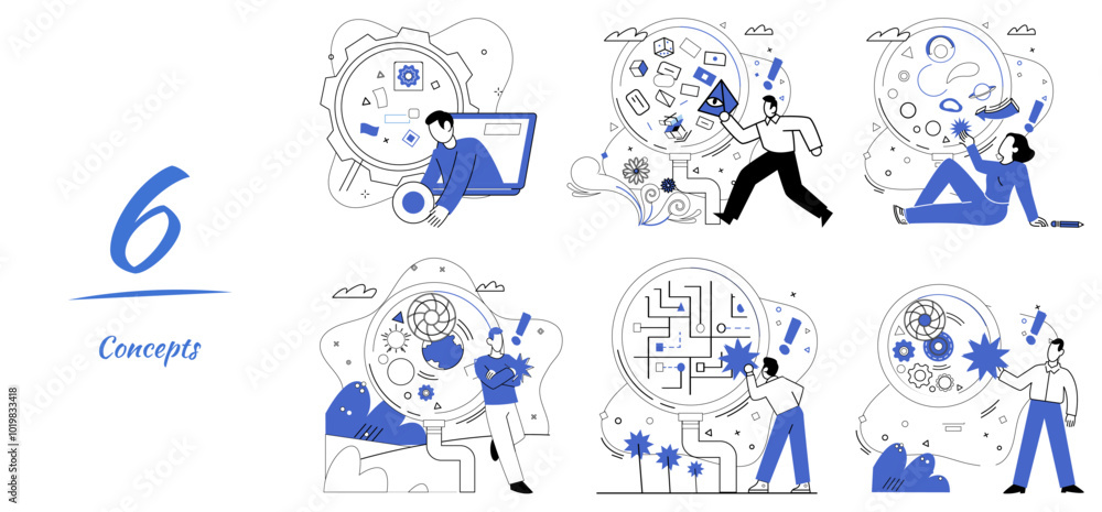 Fototapeta premium Financial forecasting vector illustration. Economic progress is canvas upon which financial forecasting paints brushstrokes success Improvement in earning is sweet fruit harvested from orchard