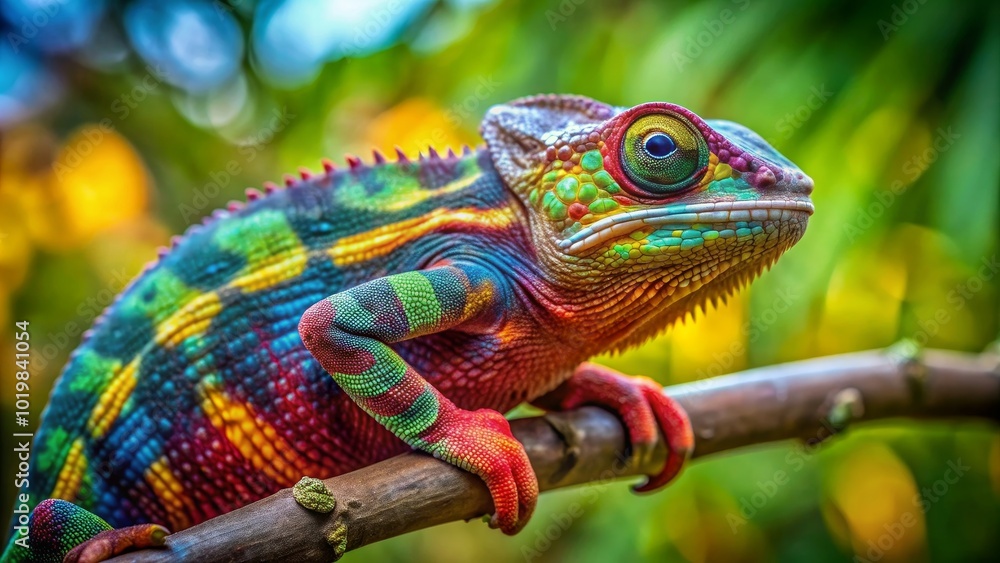 Chameleon blending into the colors of a tree branch, camouflage, reptile, nature, wildlife, adaptation, lizard, arboreal Chameleon blending into the colors of a tree branch, camouflage, reptile, nature, wildlife, adaptation, lizard, arboreal