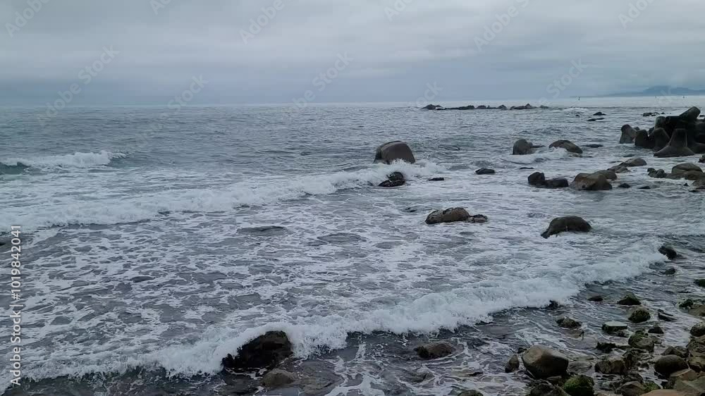 Waves and sea images at Seosaeng Beach in Ulsan Waves and sea images at Seosaeng Beach in Ulsan