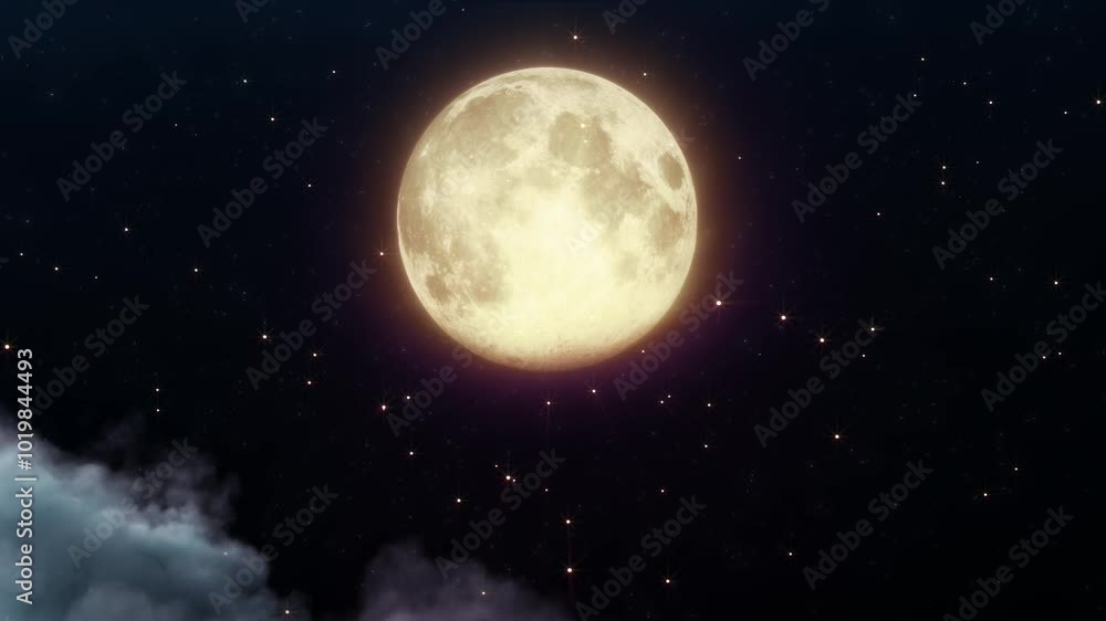 Flying Passing Night Cloud with The Moon. Halloween night clouds and star with the moon in on dark background.
Flying Passing Night Cloud with The Moon. Halloween night clouds and star with the moon in on dark background.