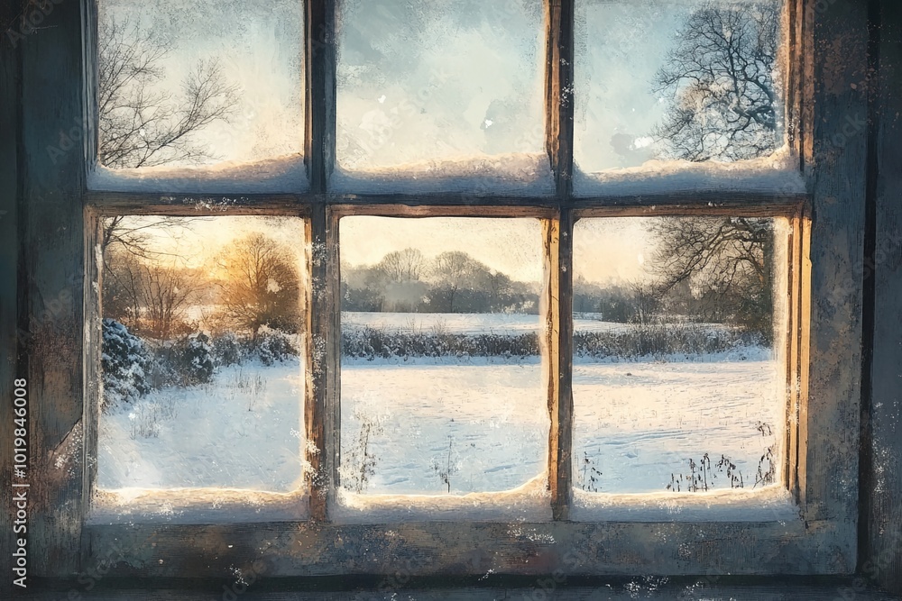 Naklejka premium window in the window