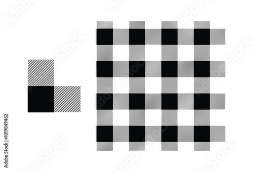 pattern square line black white