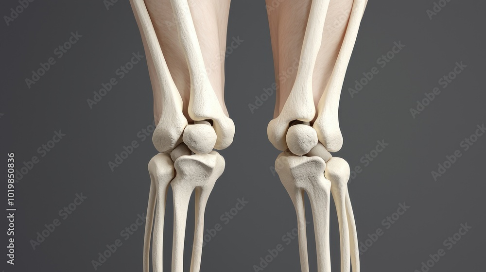 Rendered Medically Accurate Illustration of the Human Knee Anatomy with Detailed Bone Structure Rendered Medically Accurate Illustration of the Human Knee Anatomy with Detailed Bone Structure