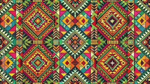 Seamless tribal print fabric and wallpaper pattern design, tribal, seamless, fabric, wallpaper, pattern, print