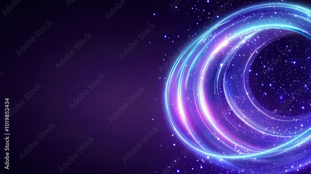 Obraz premium Purple Spiral Technology Business Abstract Background