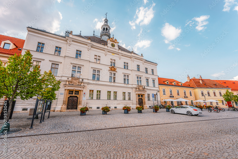 Naklejka premium Baroque residences in Valtice castle. Lednice and Valtice Cultural Landscape, South Moravian region. Czech republic.