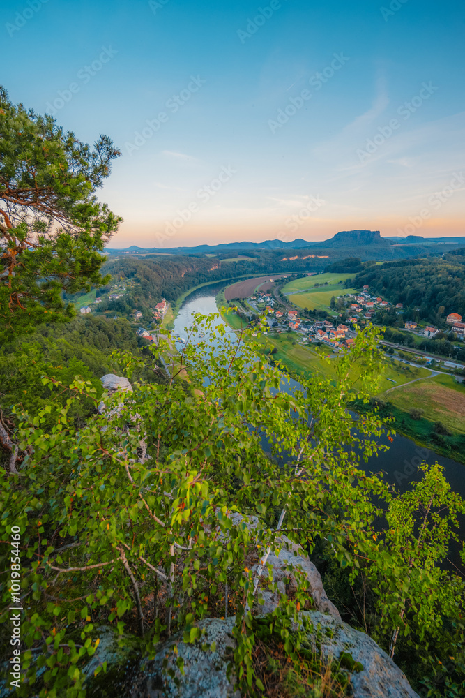 Obraz premium Bastei castle. The Bastei is a rock formation in Saxon Switzerland National Park, near Dresden, Germany