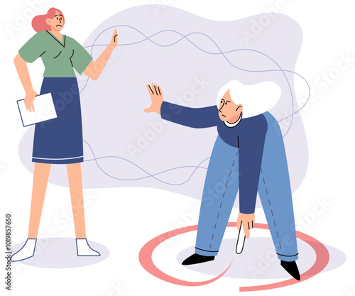 Boundary vector illustration. Boundaries act as safeguards, protecting our personal space and emotions Each persons unique personality traits influence their preferences for boundaries Exploring