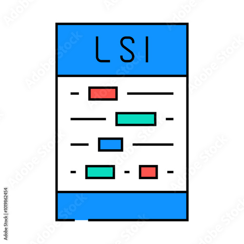 latent semantic indexing lsi seo line icon vector. latent semantic indexing lsi seo sign. isolated symbol illustration