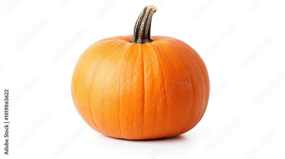 Obraz premium whole ripe pumpkin on white background