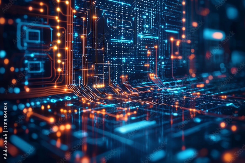 Digital Technology background of data and network Digital Technology background of data and network