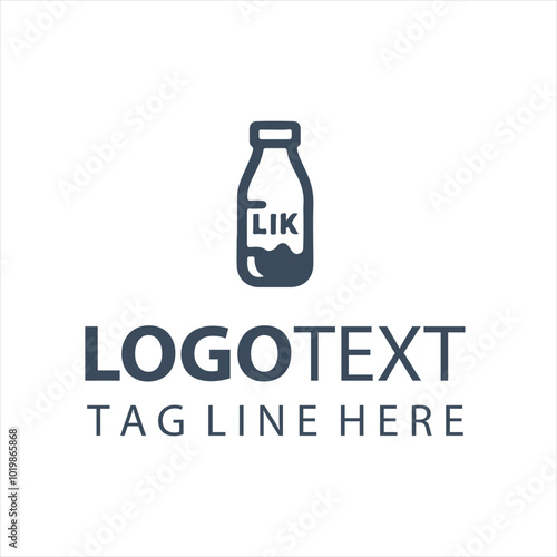 Milk Bottle Logo Design