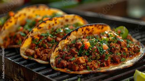 Grilled Tacos With Cilantro and Tomato Photo