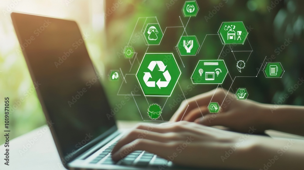 Fototapeta premium Recycling Concept, Green Technology