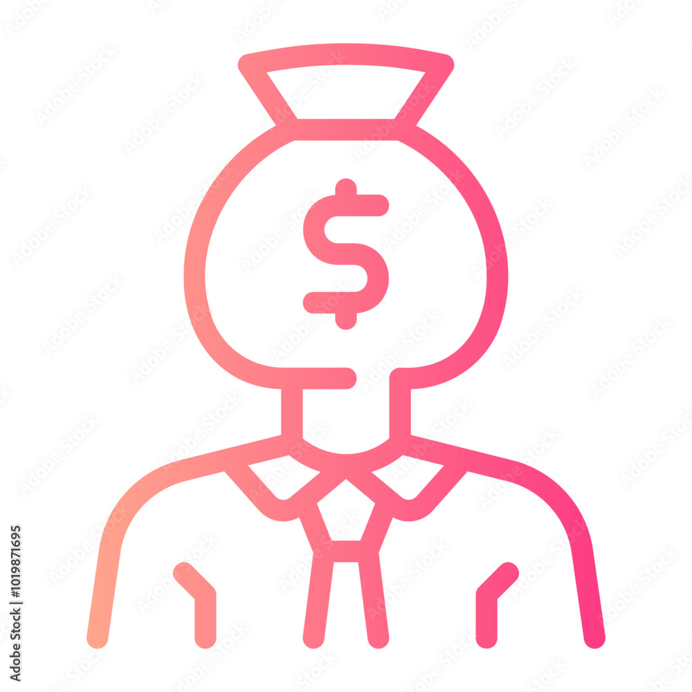 businessman gradient icon businessman gradient icon