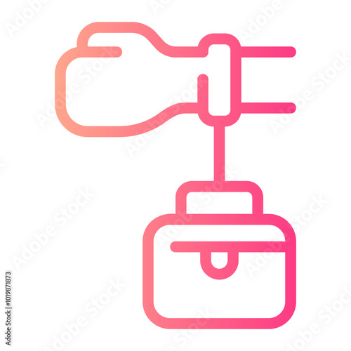 shackle gradient icon