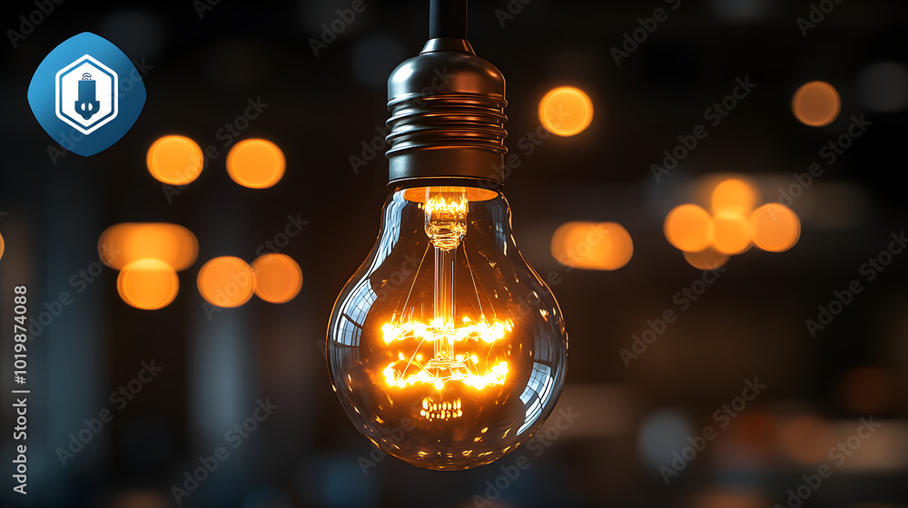 A close-up of an old-fashioned light bulb hanging from a rustic ceiling, casting a warm, nostalgic glow. The intricate details of the bulb’s glass and filament are highlighted, showcasing the vintage A close-up of an old-fashioned light bulb hanging from a rustic ceiling, casting a warm, nostalgic glow. The intricate details of the bulb’s glass and filament are highlighted, showcasing the vintage