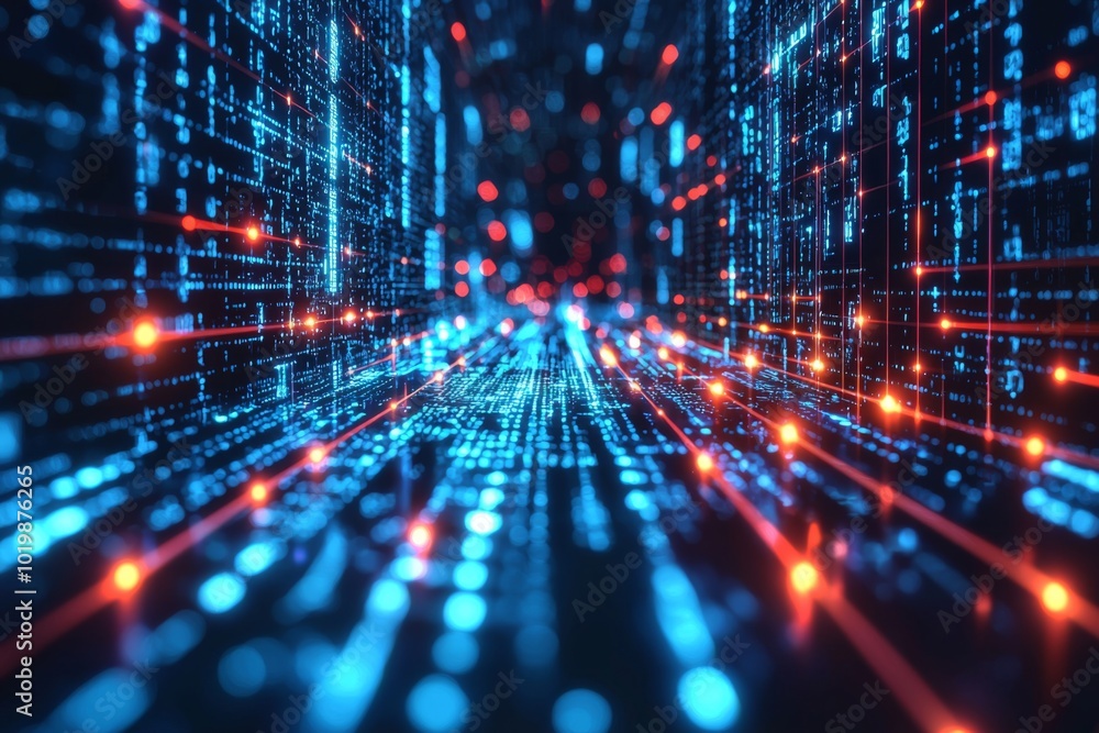 Digital Technology background of data and network Digital Technology background of data and network