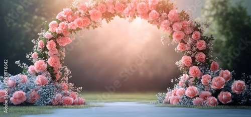 Floral Arch Backdrop for Events and Photography