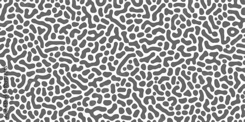 Wallpaper Mural Abstract truing organic wallpaper Turing reaction diffusion monochrome seamless pattern. Abstract turing pattern.  Organic seamless. geometric white background. black bold lines. Psychedelic, 3d, arts Torontodigital.ca