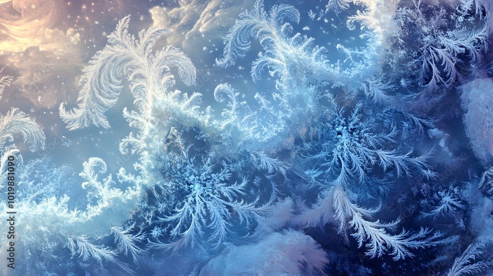Enchanting Crystalline Formations of a Frozen Winter Wonderland Enchanting Crystalline Formations of a Frozen Winter Wonderland