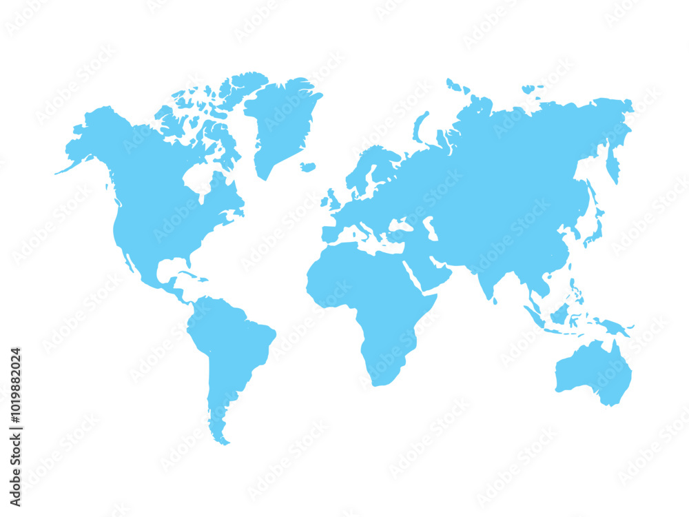 map of the world blue vector design illustration map of the world blue vector design illustration